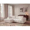 Image de Canapé d'angle fixe NESTY tissu chiné beige angle gauche BOBOCHIC 3 places