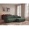 Image de Canapé d'angle fixe NESTY tissu chiné vert foncé angle droit BOBOCHIC 3 places