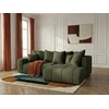 Image de Canapé d'angle L convertible coffre ROXELANE tissu chiné vert angle droit BOBOCHIC 4 places