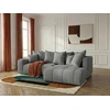Image de Canapé d'angle L convertible coffre ROXELANE tissu chiné gris clair angle droit BOBOCHIC 4 places