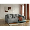 Image de Canapé d'angle L convertible coffre ROXELANE tissu chiné gris clair angle gauche BOBOCHIC 4 places