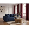 Image de Canapé 3 places convertible ROXELANE tissu chiné bleu foncé BOBOCHIC