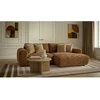 Image de Canapé d'angle compact convertible coffre LUCIEN gros côtelé doux jaune angle droit BOBOCHIC 3 places