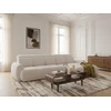 Image de Canapé d'angle convertible avance-recule électrique RUBY tissu chenille beige angle droit BOBOCHIC 3 places