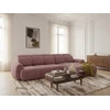 Image de Canapé d'angle convertible avance-recule électrique RUBY tissu chenille rouge angle droit BOBOCHIC 3 places