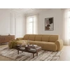 Image de Canapé d'angle convertible avance-recule électrique RUBY tissu chenille jaune angle gauche BOBOCHIC 3 places