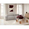 Image de Canapé d'angle convertible avance-recule électrique ABEL tissu chiné gris angle droit BOBOCHIC 3 places