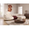 Image de Canapé d'angle convertible avance-recule électrique LOVELY tissu chenille beige angle droit BOBOCHIC 3 places
