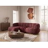 Image de Canapé d'angle convertible avance-recule électrique LOVELY tissu chenille rouge angle gauche BOBOCHIC 3 places