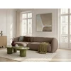 Image de Canapé d'angle convertible avance-recule électrique HALO tissu lisse taupe angle gauche BOBOCHIC 4 places