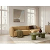 Image de Canapé d'angle convertible avance-recule électrique HALO tissu lisse jaune angle droit BOBOCHIC 4 places