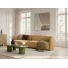 Image de Canapé d'angle convertible avance-recule électrique HALO tissu lisse jaune angle gauche BOBOCHIC 4 places