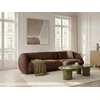 Image de Canapé d'angle convertible avance-recule électrique HALO tissu lisse marron angle droit BOBOCHIC 4 places