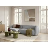 Image de Canapé d'angle convertible avance-recule électrique HALO tissu lisse gris angle gauche BOBOCHIC 4 places
