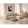 Image de Canapé d'angle réversible convertible HONORE tissu chenille beige BOBOCHIC 3 places
