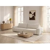 Image de Canapé droit convertible 3 places HONORE tissu chenille blanc BOBOCHIC