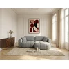 Image de Canapé d'angle réversible MADISON tissu texturé taupe réversible BOBOCHIC 3 places