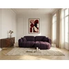 Image de Canapé d'angle réversible MADISON tissu texturé violet réversible BOBOCHIC 3 places