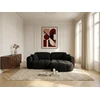Image de Canapé d'angle réversible MADISON tissu texturé noir réversible BOBOCHIC 3 places