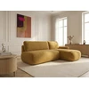 Image de Canapé d'angle convertible TANGO tissu bouclette jaune angle droit BOBOCHIC 3 places