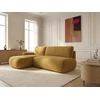 Image de Canapé d'angle convertible TANGO tissu bouclette jaune angle gauche BOBOCHIC 3 places