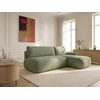 Image de Canapé d'angle convertible TANGO tissu bouclette vert angle droit BOBOCHIC 3 places