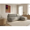 Image de Canapé d'angle convertible TANGO tissu bouclette gris angle droit BOBOCHIC 3 places