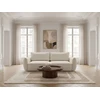 Image de Canapé droit convertible 3 places ESMEE tissu chenille blanc BOBOCHIC
