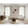 Image de Canapé d'angle convertible avance-recule électrique ANDRE tissu texturé blanc angle droit BOBOCHIC 3 places