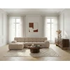 Image de Canapé d'angle convertible avance-recule électrique ANDRE tissu texturé beige angle gauche BOBOCHIC 3 places