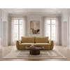 Image de Canapé droit convertible 3 places ESMEE tissu chenille jaune BOBOCHIC