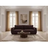 Image de Canapé droit convertible 3 places ESMEE tissu chenille violet BOBOCHIC