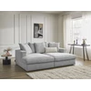 Image de Canapé droit fixe 3 places SIMEON assise profonde gris clair BOBOCHIC