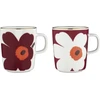 Image de Marimekko - Mug Tiara - Rouge - Grès - Designer Maija Isola
