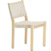 Image de ARTEK - Chaise empilable Sangles - Blanc - Sangles en lin - Designer Alvar Aalto