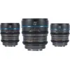 Image de SIRUI Kit d'Objectifs Cinéma Nightwalker Series 24, 35 et 55mm T1.2 S35 à mise au point manuelle pour Monture M4/3 - Gris Métallique