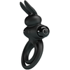 Image de Anneau pénien vibrant DICK RABBIT Pretty Love 25mm Noir