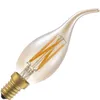 Image de Lighto | Filament LED | Petit raccord E14 | Embout pour lampe à bougie | Or | 35mm | 4W
