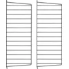 Image de String Furniture - Lot de 2 - H 75 x P 30 cm String System - Noir - Acier laqué - Designer Nils Strinning