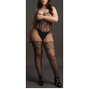 Image de Combinaison motifs floraux Grande Taille Anabella - Noir