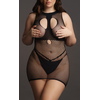 Image de Robe Grande Taille DUO NET OPEN CUP - Noir