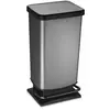 Image de Poubelle plastique à pédale - 40L Gris
