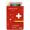 Image de Crayons de couleur SWISSCOLOR, étui métal de 18