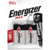 Image de Lot de 2 piles alcaline 9 v Max, 9 V, ENERGIZER