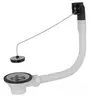 Image de Bonde et vidage plastique pour éviers inox - Diamètre extérieur: 70 mm - Sortie: 1"1/2 - Perçage cuve: 50 mm - BLANC