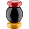 Image de Alessi - Moulin à sel et poivre Alessi 100 Values Collection - Noir - Hêtre massif tourné certifié FSC - Designer Ettore Sottsass