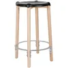 Image de Alessi - Tabouret de bar Poêle Collection - Noir - Acier coloré à la résine époxy - Designer Philippe Starck