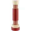Image de Alessi - Moulin à sel et poivre Twergi - Rouge - Hêtre massif peint - Designer Ettore Sottsass