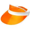 Image de Visière orange années 80 pour adulte   accessoire rétro pour soirée fluo et festival