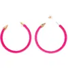 Image de Boucles d'Oreilles Rose Fluo   Accessoire Néon pour Soirée Années 80 & Festival